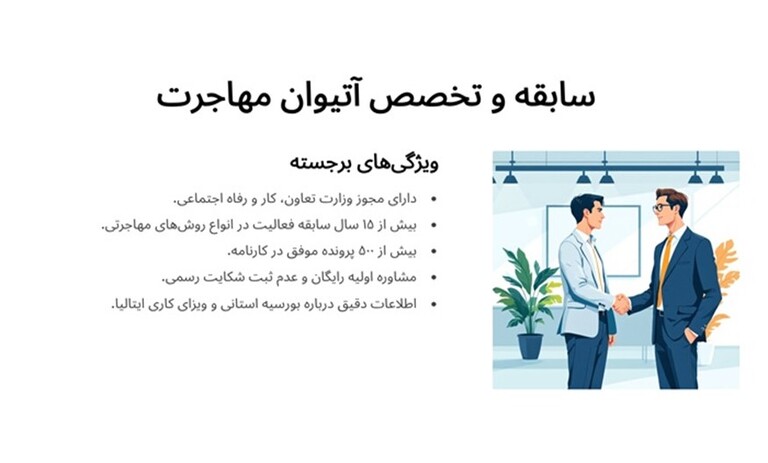 سابقه شرکت آتیوان مهاجرت